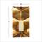 Gold Stainless Steel Candlestick Holders, 18" x 10" x 6"